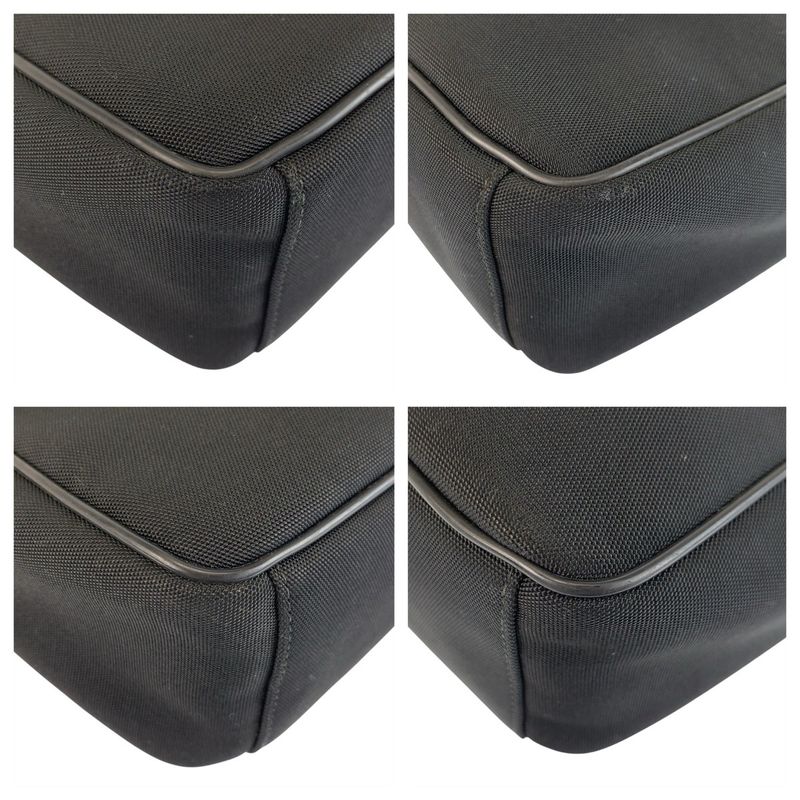 Gucci Black Silver Nylon Shoulder Bag Pochette