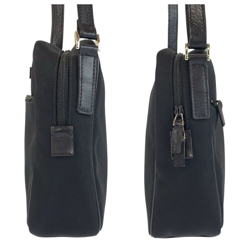 Gucci Black Silver Nylon Shoulder Bag Pochette