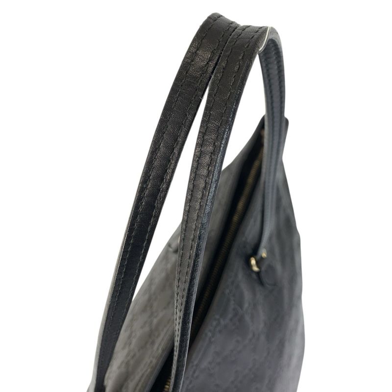 Guccissima Black Gold Leather Tote Shoulder Bag