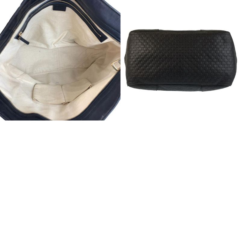 Guccissima Black Gold Leather Tote Shoulder Bag