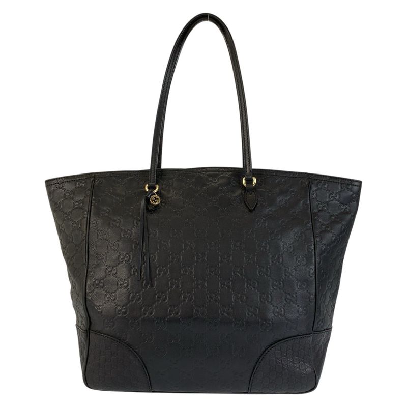 Guccissima Black Gold Leather Tote Shoulder Bag
