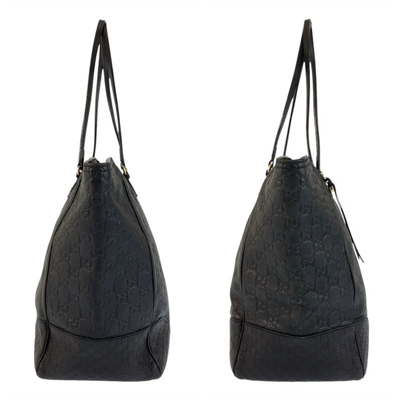 Guccissima Black Gold Leather Tote Shoulder Bag