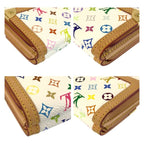 Louis Vuitton Multicolor Porte Monnaie Billets Cult Cles Fold Wallet Compact Bron White