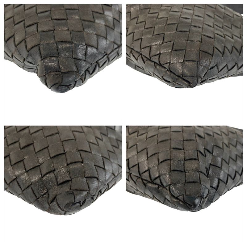 Bottega Veneta Black Leather Shoulder Bag