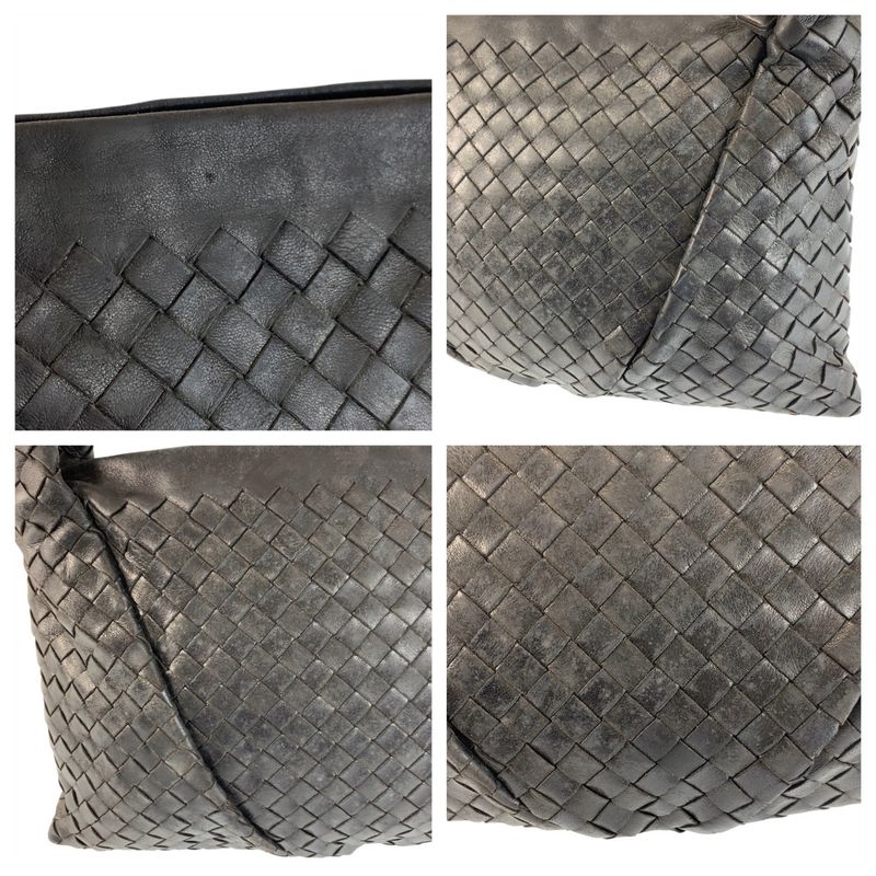 Bottega Veneta Black Leather Shoulder Bag