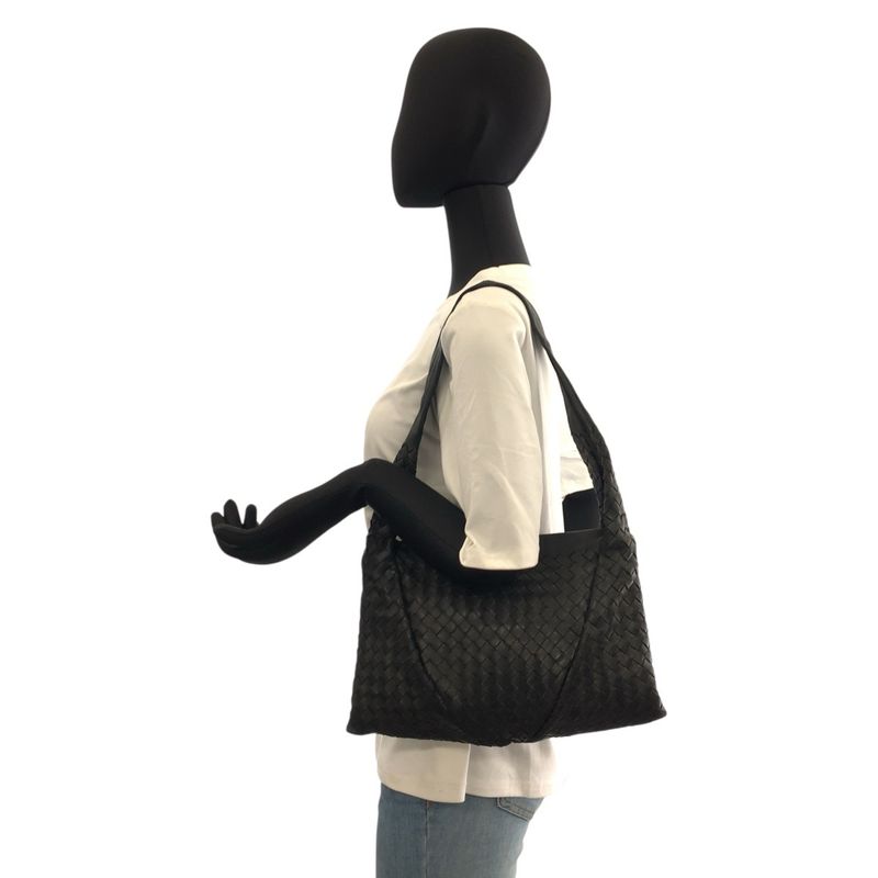 Bottega Veneta Black Leather Shoulder Bag