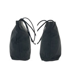 Prada Tessuto Black Silver Nylon Shoulder Bag Tote