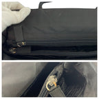 Prada Tessuto Black Silver Nylon Shoulder Bag Tote