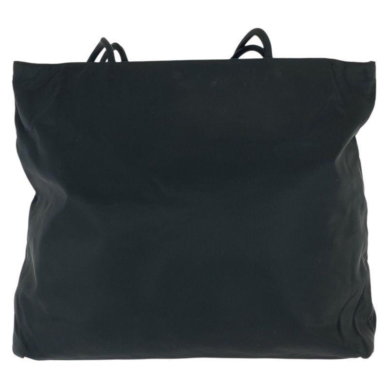 Prada Tessuto Black Silver Nylon Shoulder Bag Tote