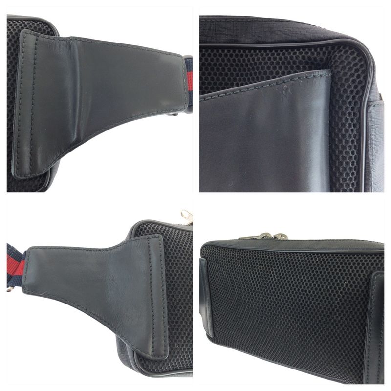 Gucci Sherry Shoulder Bag Black Gray