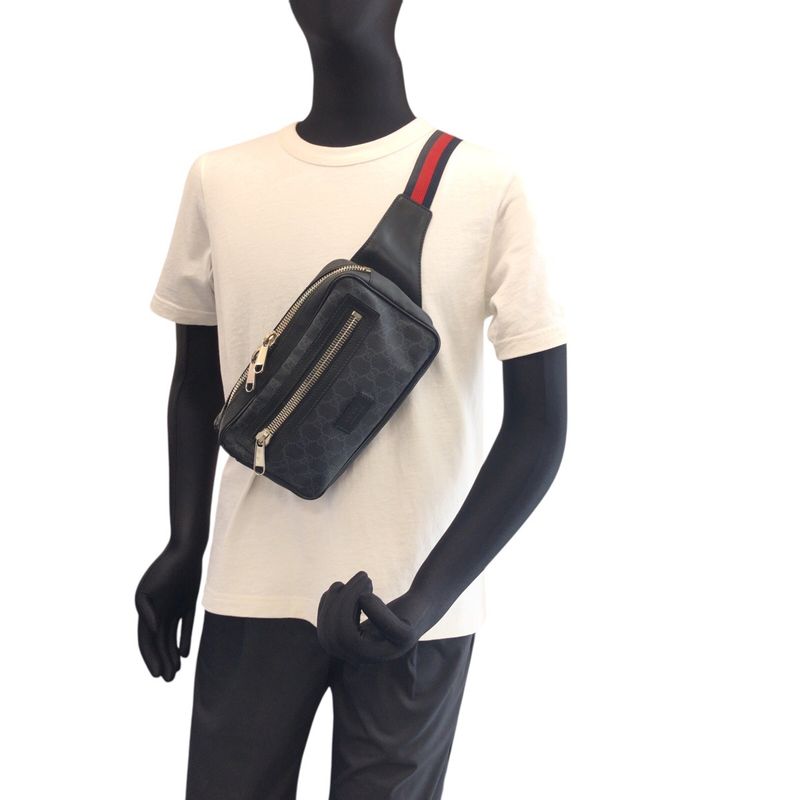 Gucci Sherry Shoulder Bag Black Gray