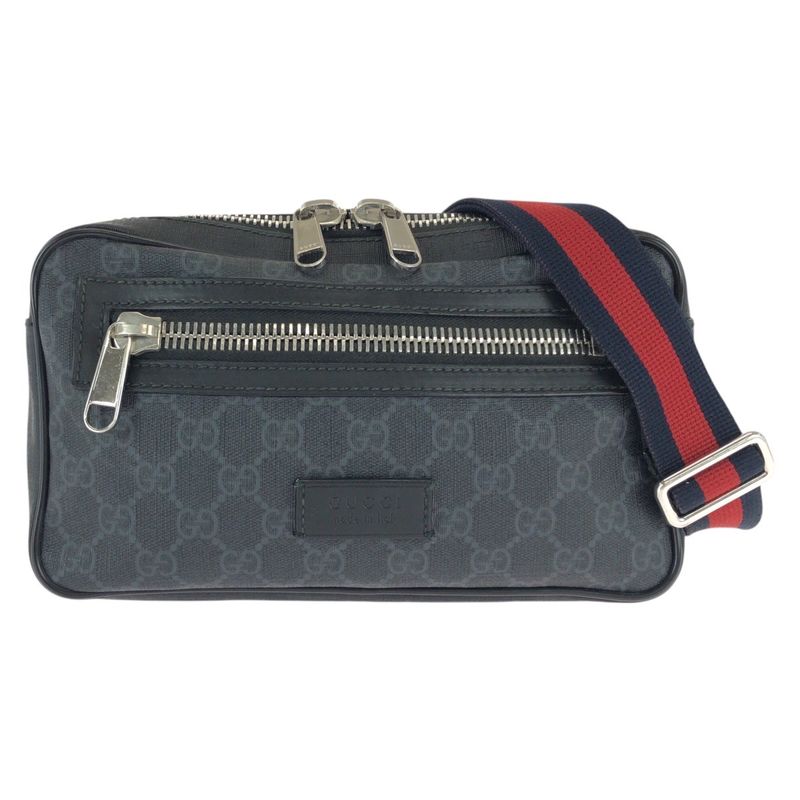 Gucci Sherry Shoulder Bag Black Gray