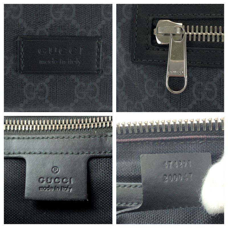 Gucci Sherry Shoulder Bag Black Gray