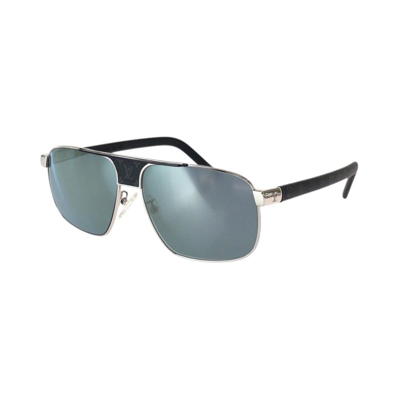 Louis Vuitton Monogram Pacific Blue Black Silver Metal