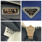 Prada Tessuto Saffiano Blue Black Silver Clutch