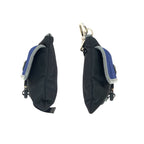 Prada Tessuto Saffiano Blue Black Silver Clutch