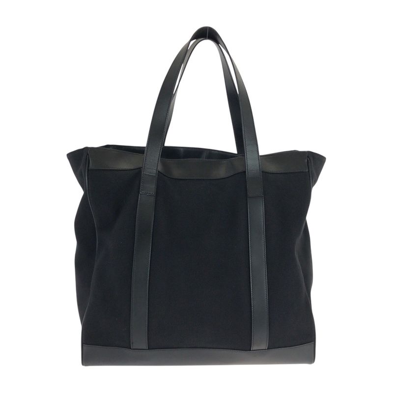 Gucci Black Silver Canvas Leather Tote Business