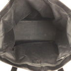 Gucci Black Silver Canvas Leather Tote Business