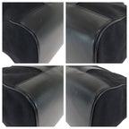 Gucci Black Silver Canvas Leather Tote Business