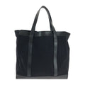 Gucci Black Silver Canvas Leather Tote Business