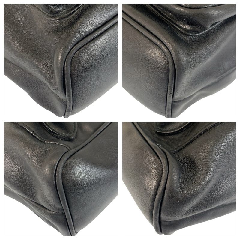 Gucci Bamboo Black Gold Leather 003 Backpack