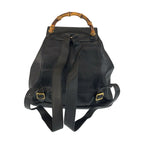Gucci Bamboo Black Gold Leather 003 Backpack