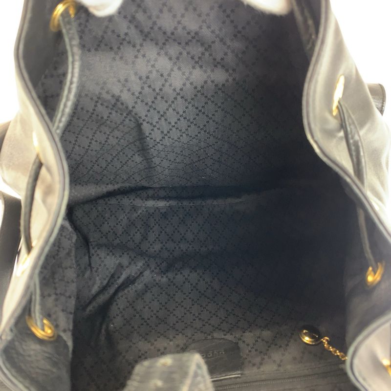 Gucci Bamboo Black Gold Leather 003 Backpack