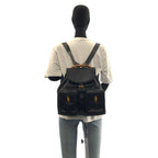 Gucci Bamboo Black Gold Leather 003 Backpack