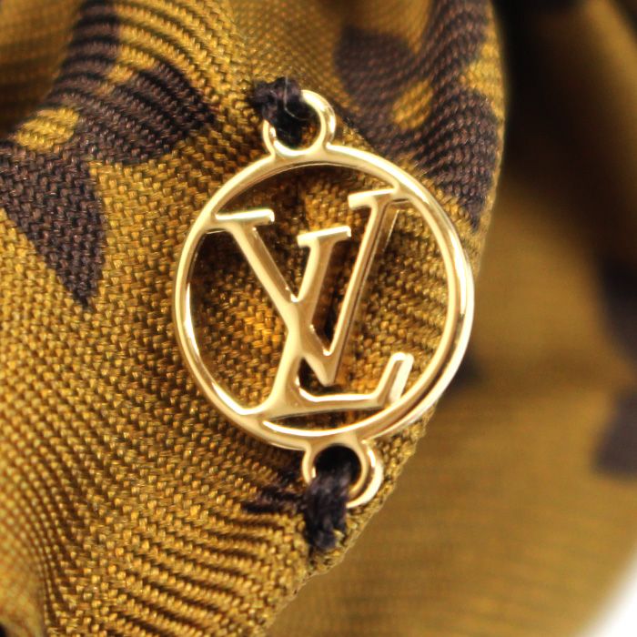 Louis Vuitton Silk Scrunchie Be Mindful Single Brown Navy