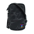 Louis Vuitton Double Phone Pouch Shoulder Bag Black