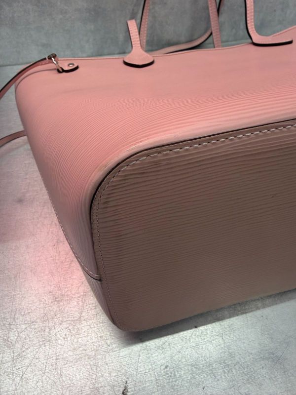 Louis Vuitton Epi Neverfull MM Tote Pink Leather Silver Hardw
