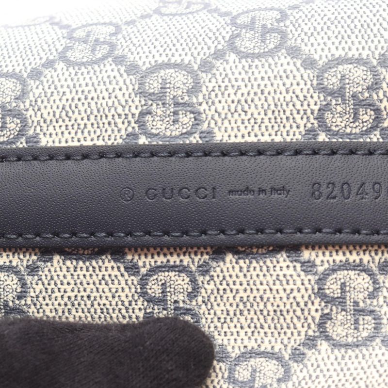 Gucci Tote Totissima Small Indigo Blue Denim Canvas Navy. Beige