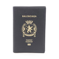 Balenciaga Passport Case Black Gold Leather