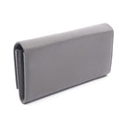 Celine Bifold Wallet Large Flap Gray Leather