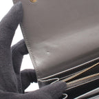Celine Bifold Wallet Large Flap Gray Leather