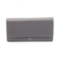 Celine Bifold Wallet Large Flap Gray Leather