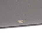 Celine Bifold Wallet Large Flap Gray Leather