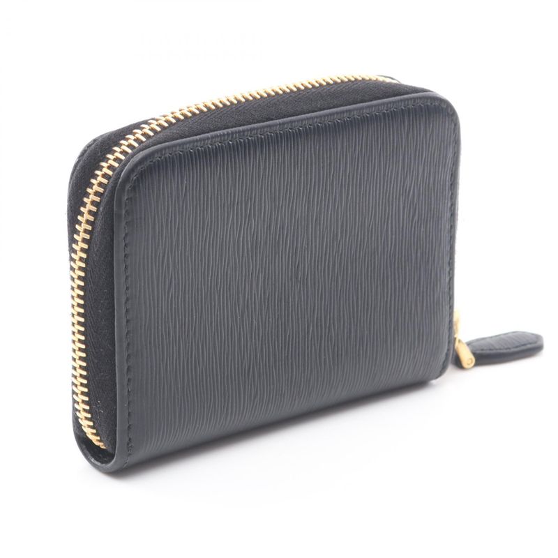 Prada Coin Case Vitello Move 268 Black Saffiano Leather