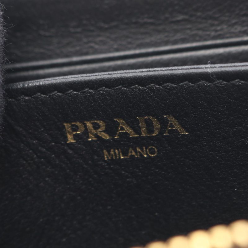 Prada Coin Case Vitello Move 268 Black Saffiano Leather