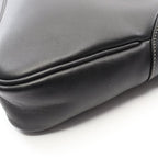 Gucci Shoulder Bag GG Emblem Black Leather