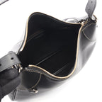 Gucci Shoulder Bag GG Emblem Black Leather