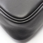 Gucci Shoulder Bag GG Emblem Black Leather