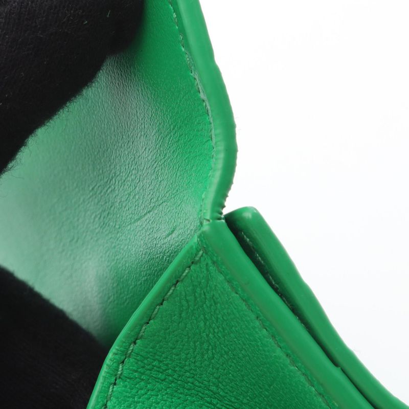 Bottega Veneta Hook Wallet Intrecciato Green Leather Bifold