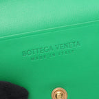 Bottega Veneta Hook Wallet Intrecciato Green Leather Bifold