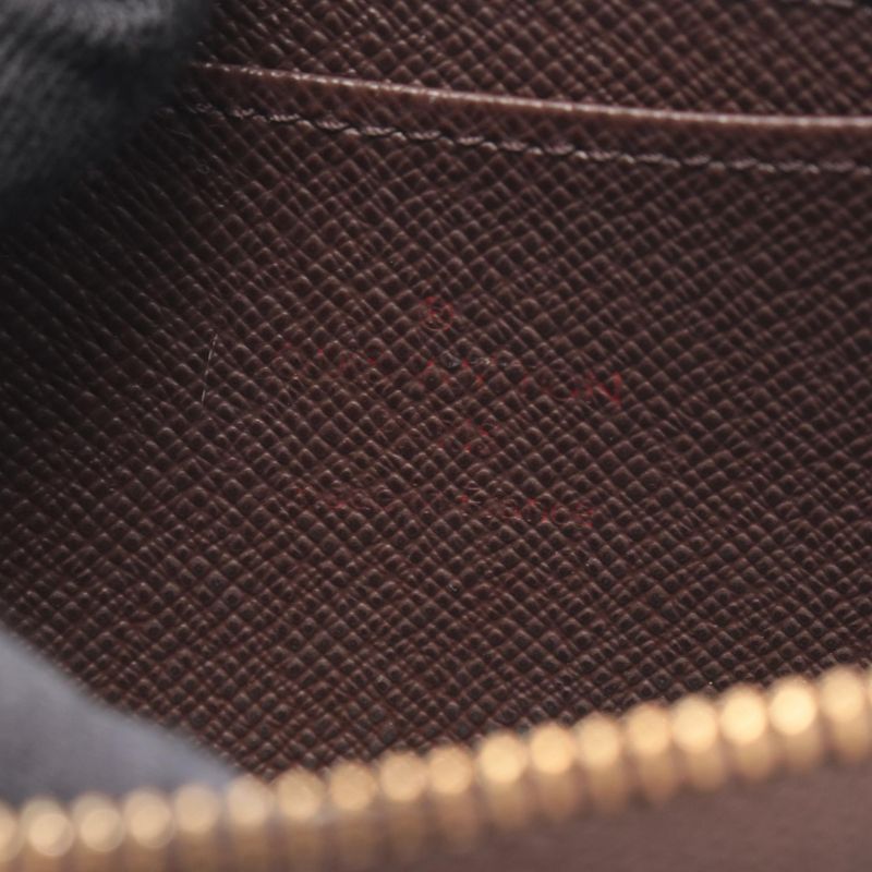 Louis Vuitton Coin Case Zippy Purse Canvas Ebene Brown