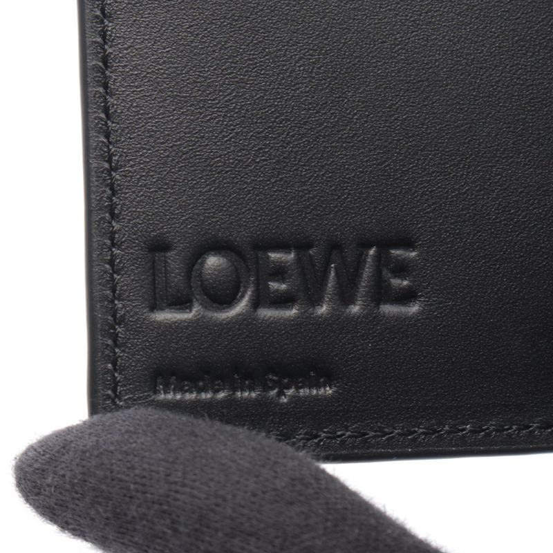 Loewe Trifold Wallet Black Leather