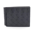 Bottega Veneta Bill Purse Intrecciato Money Clip Black Leather