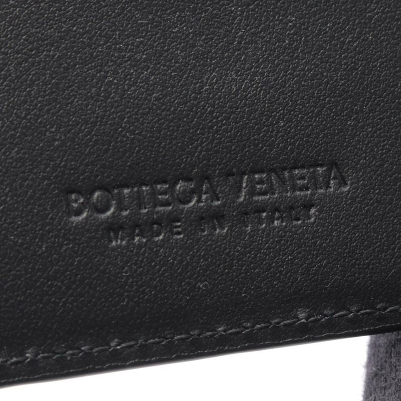 Bottega Veneta Bill Purse Intrecciato Money Clip Black Leather