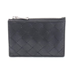 Bottega Veneta Coin Case Intrecciato Key Pouch Black Leather