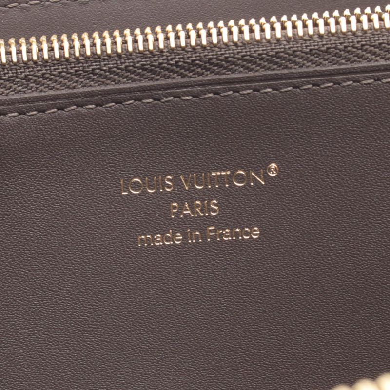 Louis Vuitton Lshape Zipper Wallet Portefeuille Comet Leather Gare Beige